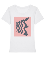 vote 113 Tricou mânecă scurtă guler larg fitted Damă Expresser