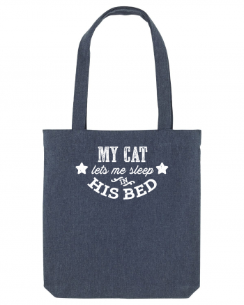 My cat lets me sleep in his bed Midnight Blue