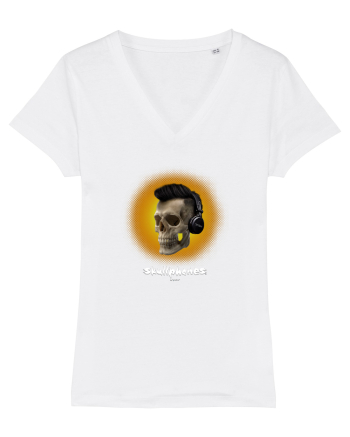 Craniu cu casti - skullphones 07 galben White