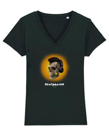 Craniu cu casti - skullphones 07 galben Black