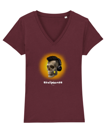 Craniu cu casti - skullphones 07 galben Burgundy
