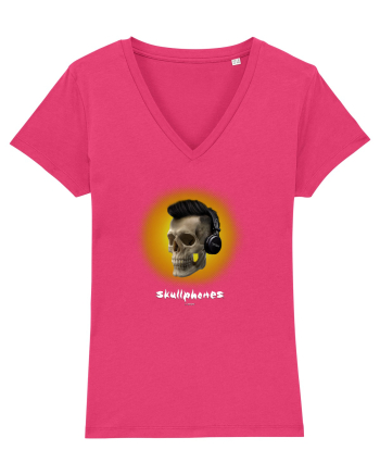 Craniu cu casti - skullphones 07 galben Raspberry