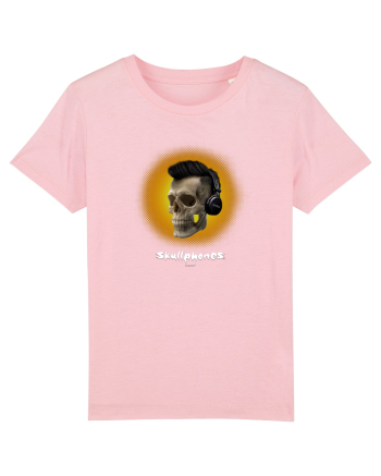 Craniu cu casti - skullphones 07 galben Cotton Pink