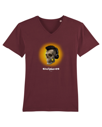Craniu cu casti - skullphones 07 galben Burgundy