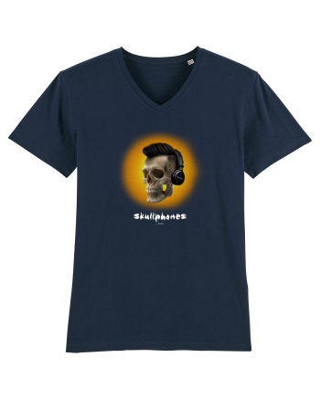 Craniu cu casti - skullphones 07 galben French Navy