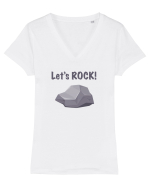 Let's Rock Tricou mânecă scurtă guler V Damă Evoker