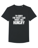 I'M SORRY FOR WHAT I SAID WHEN I WAS HUNGRY Tricou mânecă scurtă guler larg Bărbat Skater