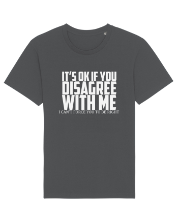 IT'S OK IF YOU DISAGREE WITH ME I CAN'T FORCE YOU TO BE RIGHT Anthracite