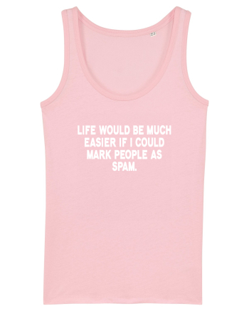 Life Would Be Much Easier If I Could Mark People As Spam Cotton Pink