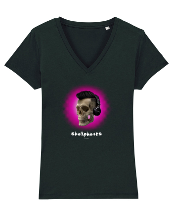 Craniu cu casti - skullphones 07 magenta Black