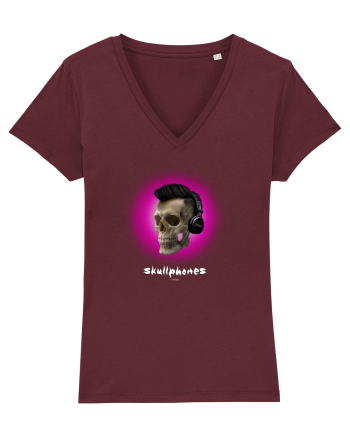 Craniu cu casti - skullphones 07 magenta Burgundy
