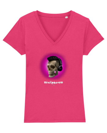 Craniu cu casti - skullphones 07 magenta Raspberry