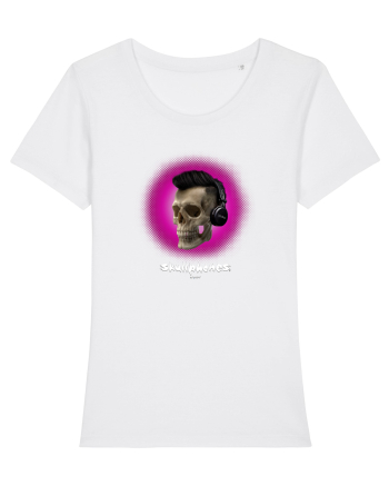 Craniu cu casti - skullphones 07 magenta White