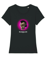 Craniu cu casti - skullphones 07 magenta Tricou mânecă scurtă guler larg fitted Damă Expresser