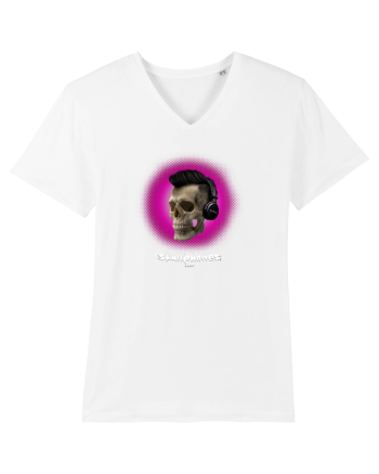 Craniu cu casti - skullphones 07 magenta White
