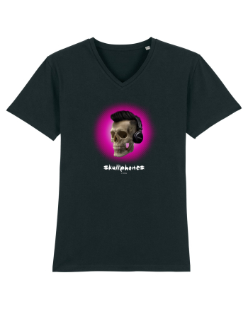 Craniu cu casti - skullphones 07 magenta Black