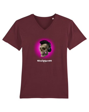 Craniu cu casti - skullphones 07 magenta Burgundy