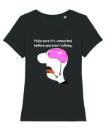 Make Sure It's Connected Before You Start Talking Tricou mânecă scurtă guler larg fitted Damă Expresser