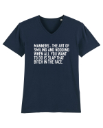 MANNERS:... Tricou mânecă scurtă guler V Bărbat Presenter