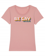 Be gay, do crime Tricou mânecă scurtă guler larg fitted Damă Expresser