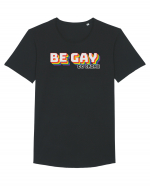 Be gay, do crime Tricou mânecă scurtă guler larg Bărbat Skater