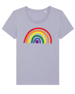 Pride Raibow Tricou mânecă scurtă guler larg fitted Damă Expresser