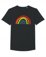 Pride Raibow Tricou mânecă scurtă guler larg Bărbat Skater