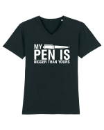 My Pen Is Bigger Than Yours Tricou mânecă scurtă guler V Bărbat Presenter