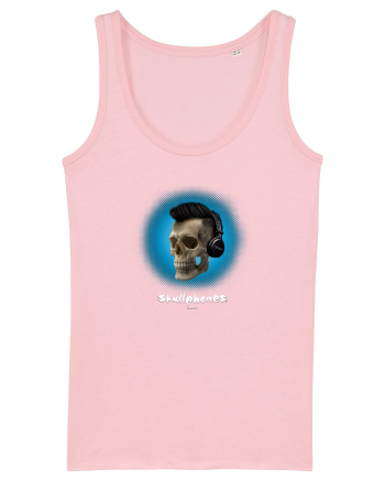 Craniu cu casti - skullphones 07 albastru 1 Cotton Pink