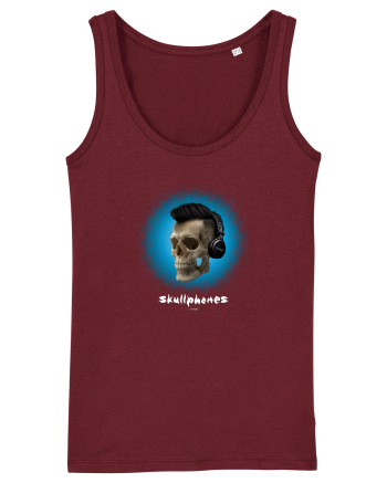 Craniu cu casti - skullphones 07 albastru 1 Burgundy