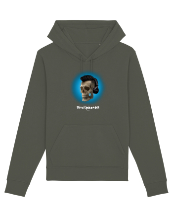 Craniu cu casti - skullphones 07 albastru 1 Khaki