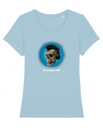 Craniu cu casti - skullphones 07 albastru 1 Sky Blue