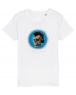Craniu cu casti - skullphones 07 albastru 1 Tricou mânecă scurtă  Copii Mini Creator