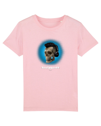 Craniu cu casti - skullphones 07 albastru 1 Cotton Pink