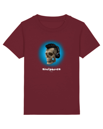 Craniu cu casti - skullphones 07 albastru 1 Burgundy