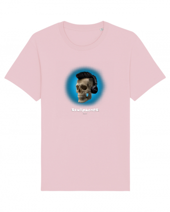 Craniu cu casti - skullphones 07 albastru 1 Cotton Pink