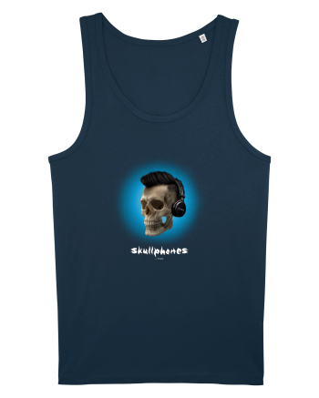 Craniu cu casti - skullphones 07 albastru 1 Navy