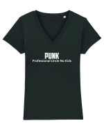 PUNK Professional Uncle No Kids Tricou mânecă scurtă guler V Damă Evoker