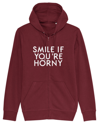 SMILE IF YOU'RE HORNY Burgundy