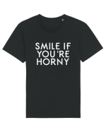 SMILE IF YOU'RE HORNY Tricou mânecă scurtă Unisex Rocker