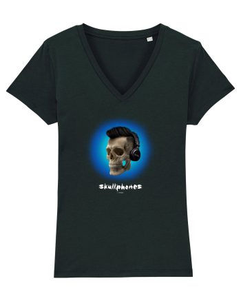 Craniu cu casti - skullphones 07 albastru 2 Black