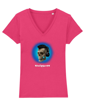 Craniu cu casti - skullphones 07 albastru 2 Raspberry
