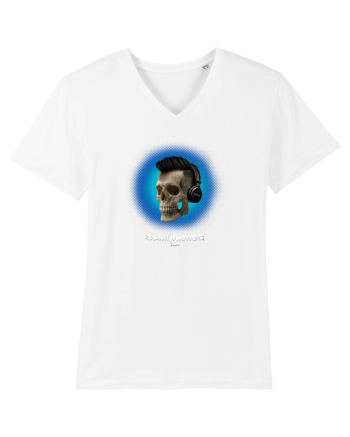 Craniu cu casti - skullphones 07 albastru 2 White