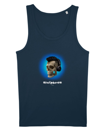 Craniu cu casti - skullphones 07 albastru 2 Navy