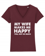 WIFE Tricou mânecă scurtă guler V Damă Evoker