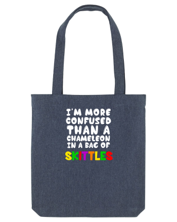 Chameleon in a bag of SKITTLES Midnight Blue