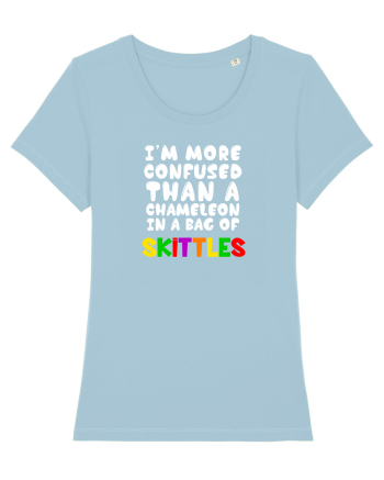 Chameleon in a bag of SKITTLES Sky Blue