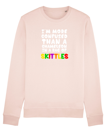 Chameleon in a bag of SKITTLES Candy Pink