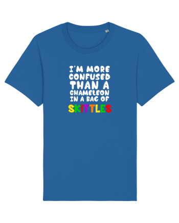 Chameleon in a bag of SKITTLES Royal Blue