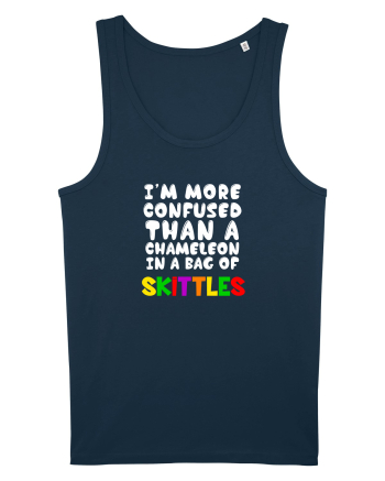 Chameleon in a bag of SKITTLES Navy